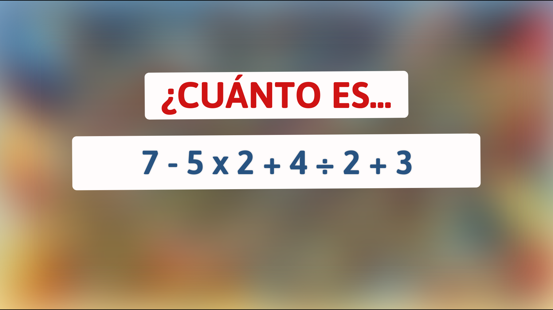 \"¿Eres tan inteligente como crees? Resuelve este acertijo matemático y descúbrelo ahora mismo\""