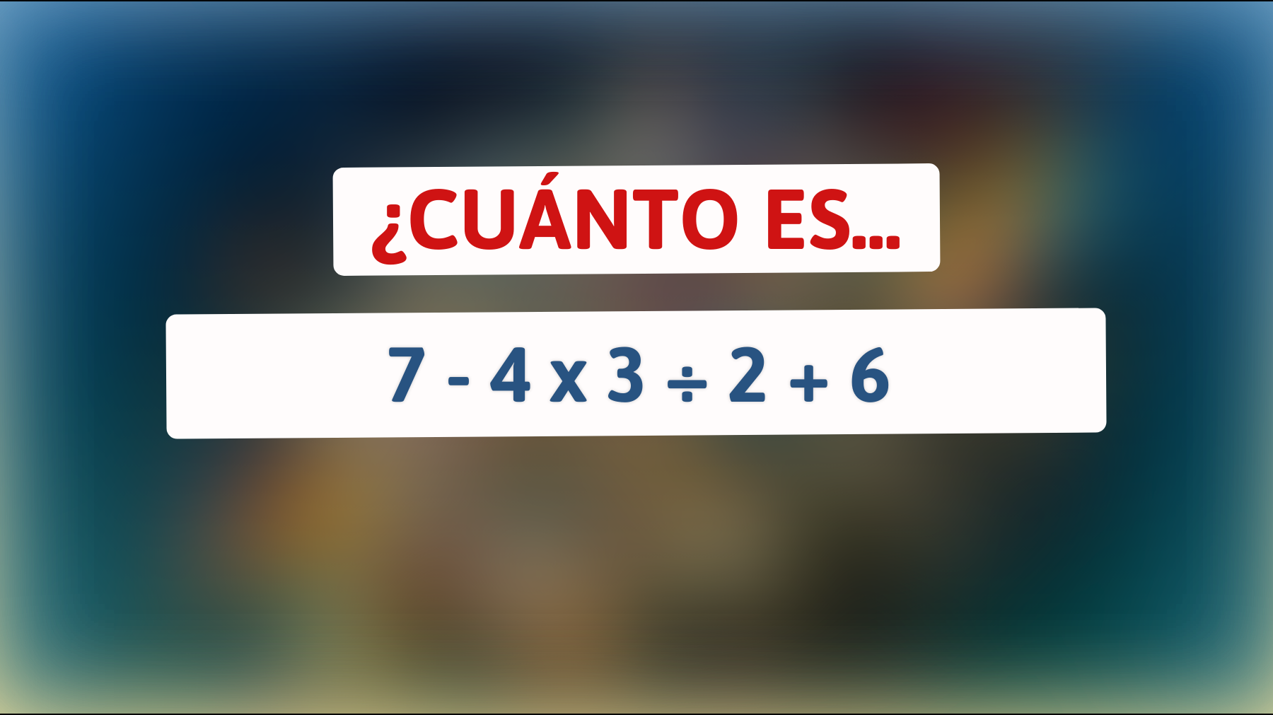 ¡Solo los genios resuelven este acertijo matemático en segundos! ¿Puedes descubrir el resultado?"