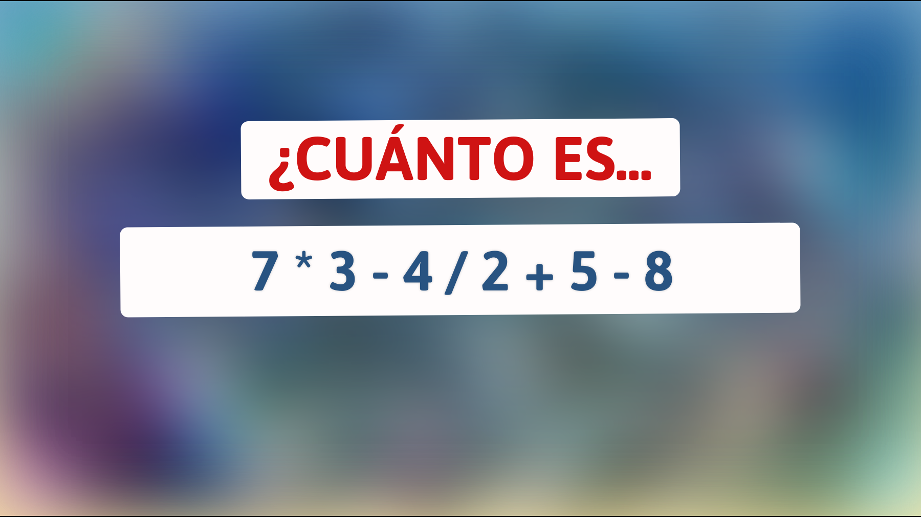 \"Descubre el error común que el 90% comete al resolver este sencillo acertijo matemático\""