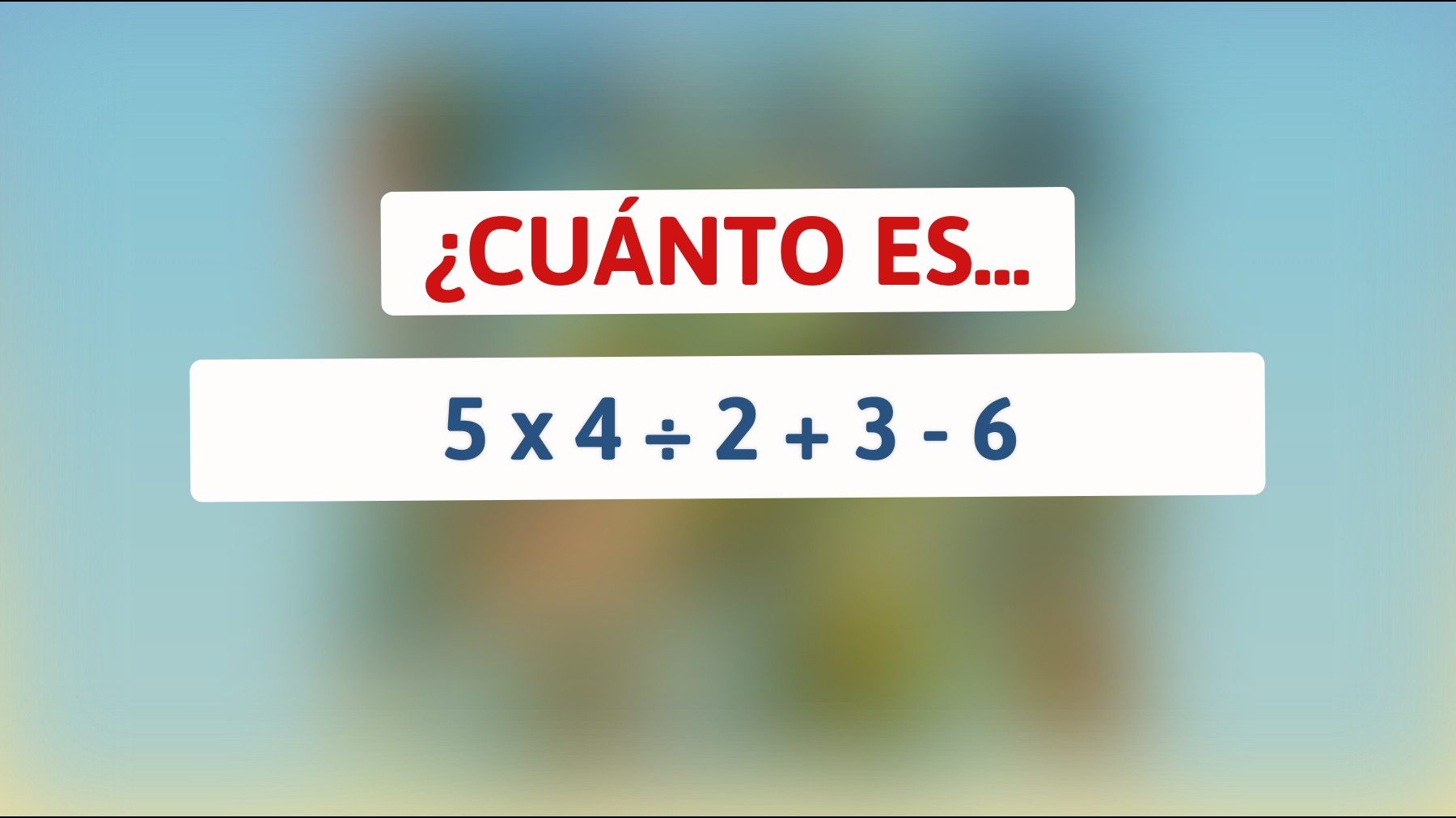 \"Este acertijo matemático está volviendo locos a todos: Descubre si eres más inteligente que la mayoría\""