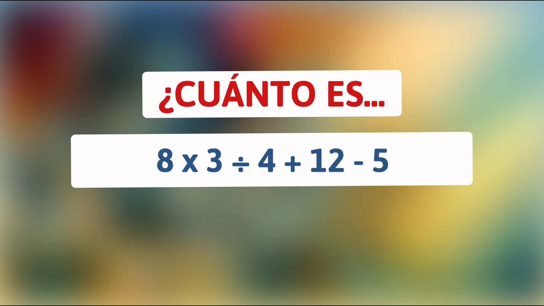 ¡Desafía tu coeficiente intelectual con este acertijo matemático que pocos pueden resolver correctamente! ¿Estás listo para el desafío?"