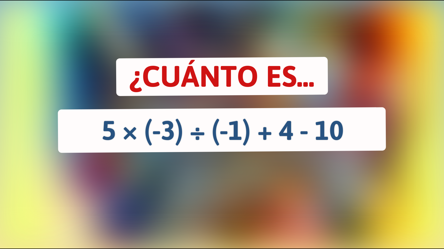 ¡Descubre el acertijo matemático que solo el 1% puede resolver correctamente! ¿Te atreves a intentarlo?"