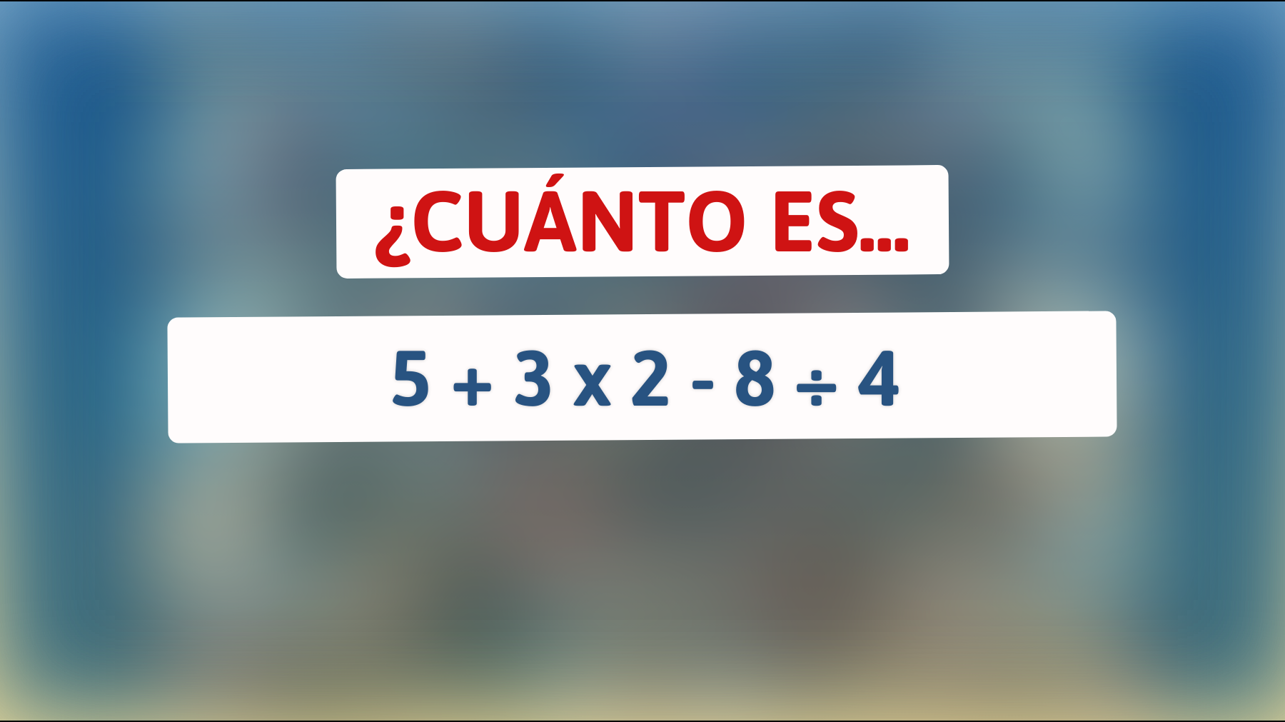 ¡Solo el 1% de las personas resuelve este acertijo matemático a la primera! ¿Eres lo suficientemente inteligente para descubrir la respuesta correcta?"